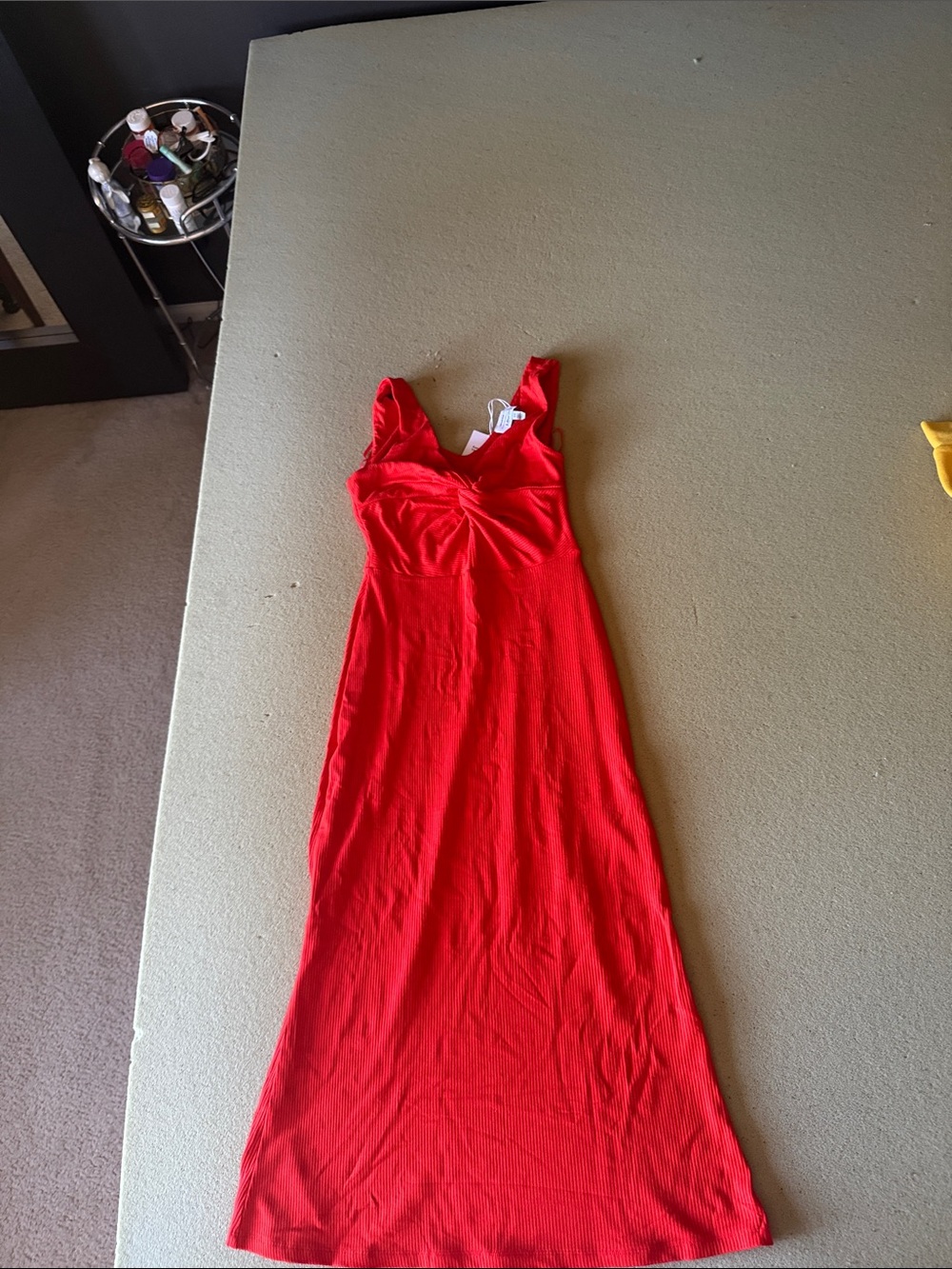 Sleeveless V-Neck Red Maxi Dress for Women